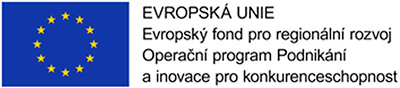 logo: Evropský fond pro regionálni rozvoj, Operační program Podnikáni a inovace pro konkurenceschopnost